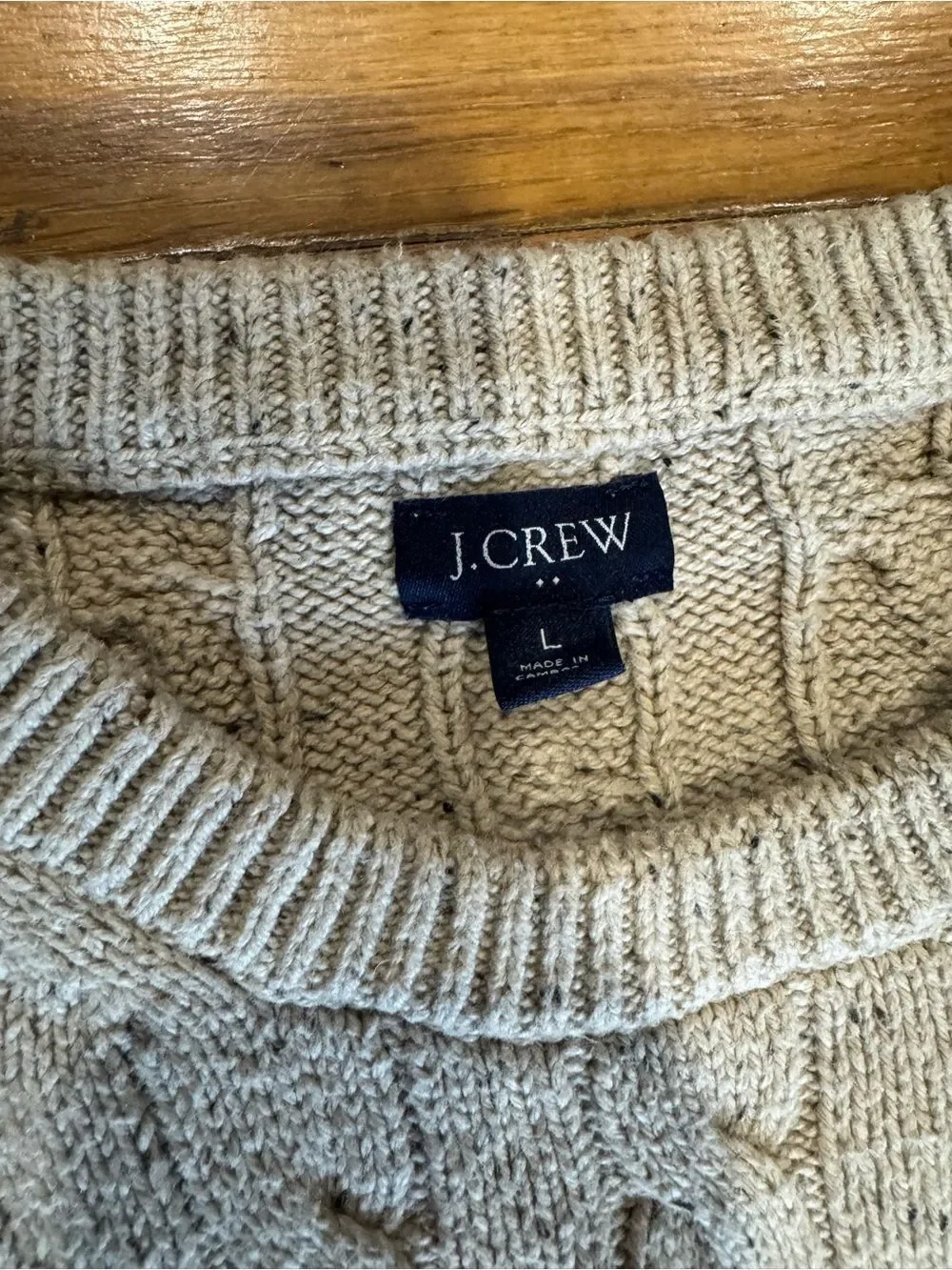 J. Crew Men's Classic Cable Knit Crewneck Sweater